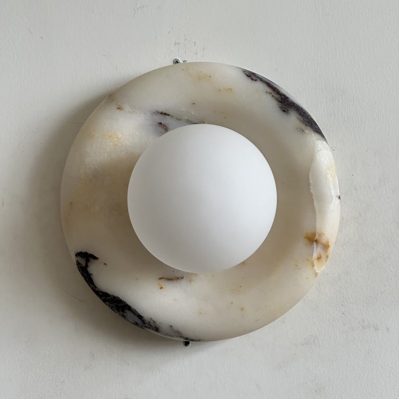 Orli Beige Marble Sconce