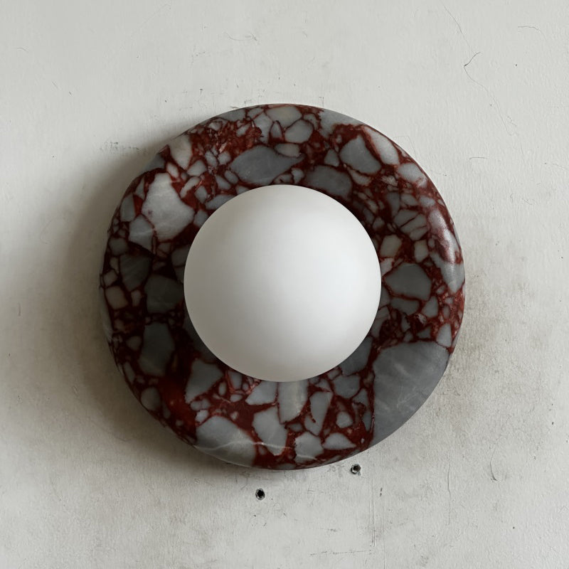 Orli Red Marble Sconce