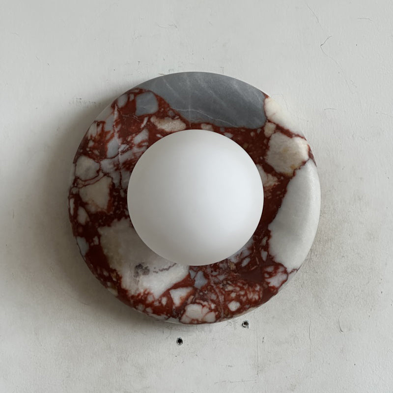 Orli Red Marble Sconce