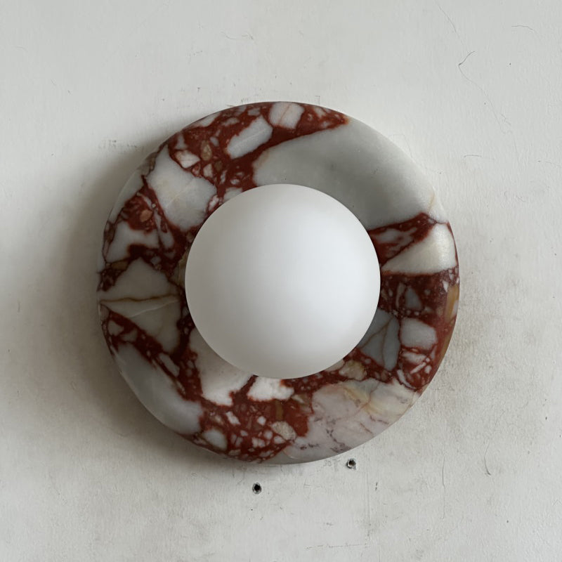 Orli Red Marble Sconce