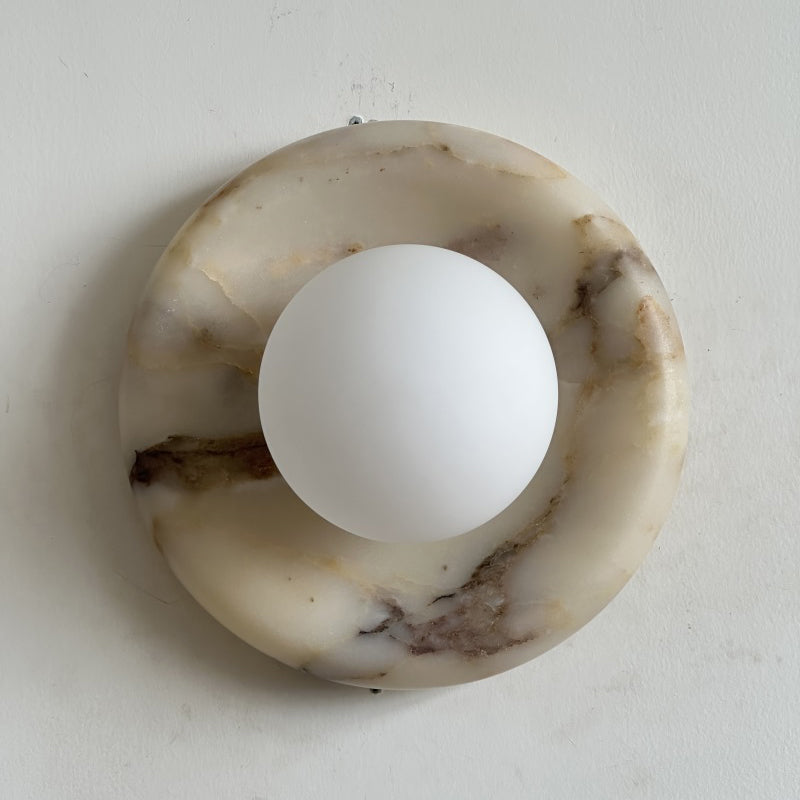 Orli Beige Marble Sconce