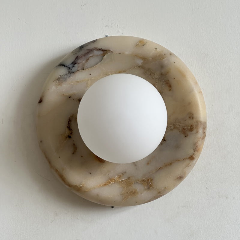 Orli Beige Marble Sconce