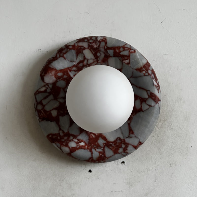 Orli Red Marble Sconce