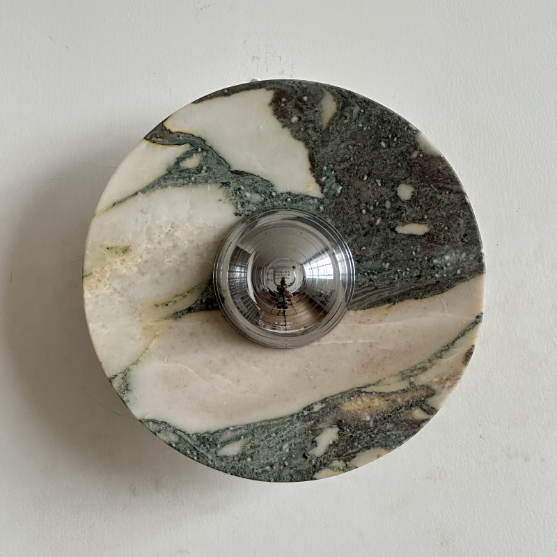 Calacatta Round Marble Sconce