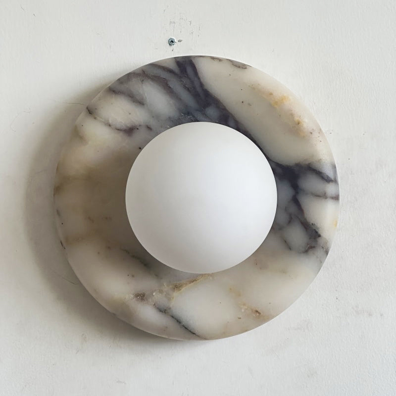 Orli Beige Marble Sconce