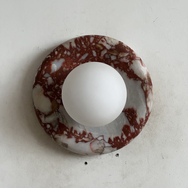 Orli Red Marble Sconce