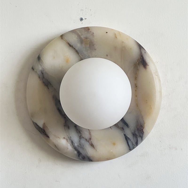 Orli Beige Marble Sconce