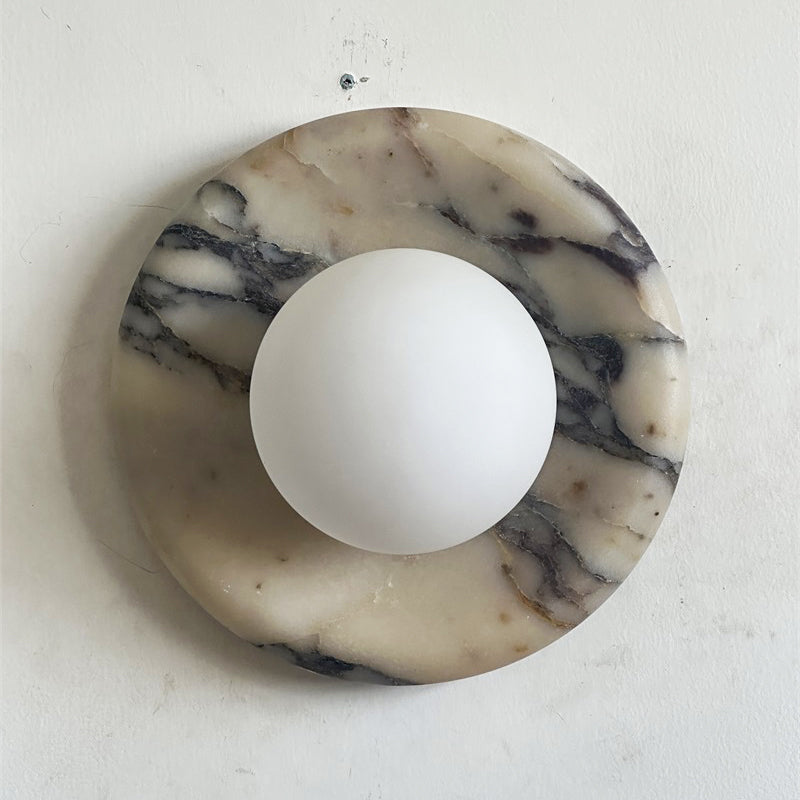 Orli Beige Marble Sconce