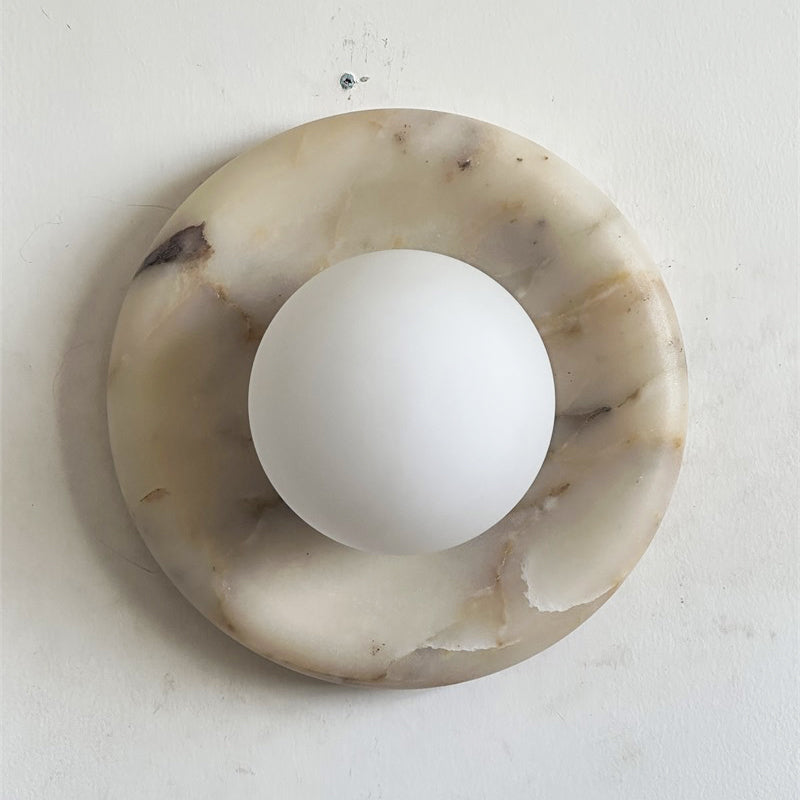 Orli Beige Marble Sconce
