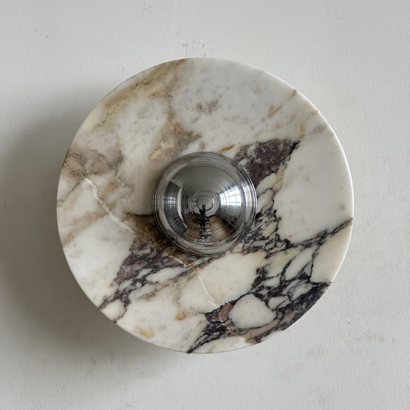 Calacatta Round Marble Sconce