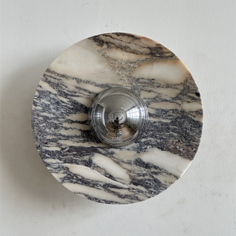 Calacatta Round Marble Sconce