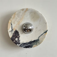 Calacatta Round Marble Wall Sconce – detail 7
