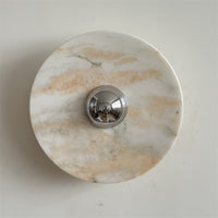 Calacatta Round Marble Wall Sconce – detail 8