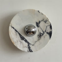 Calacatta Round Marble Wall Sconce – detail 9