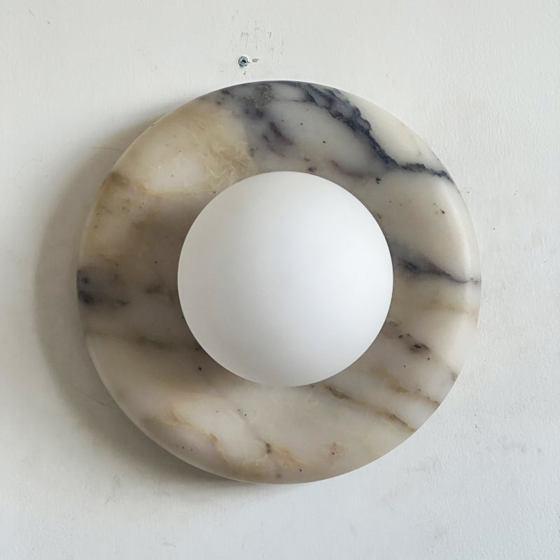 Orli Beige Marble Sconce
