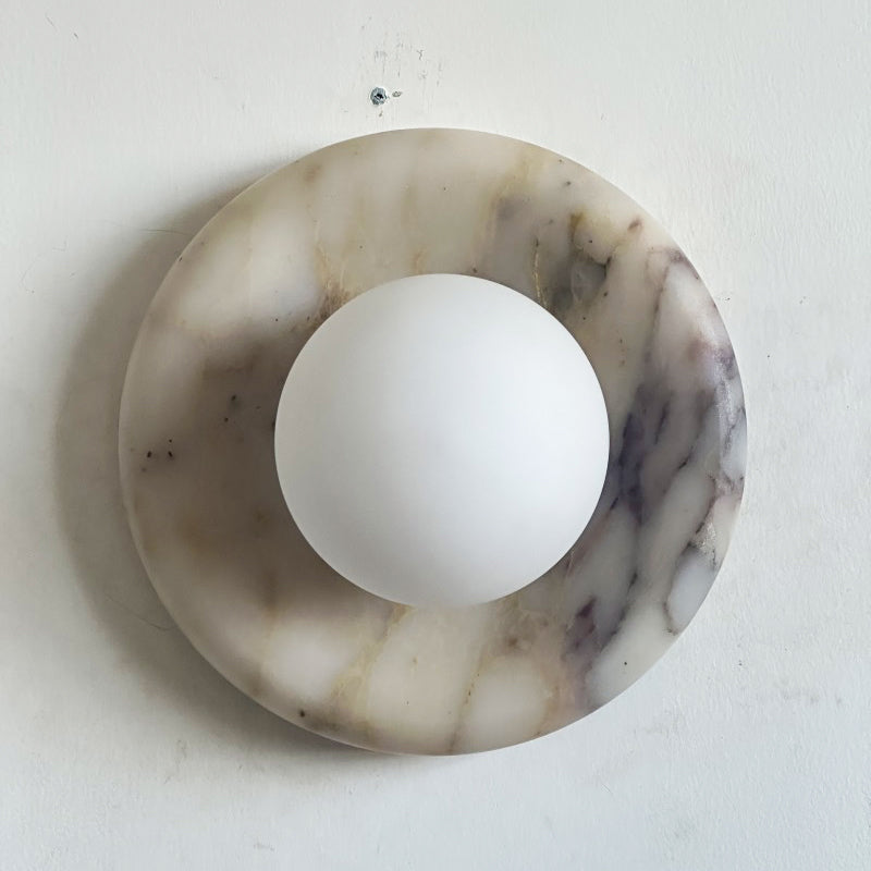 Orli Beige Marble Sconce