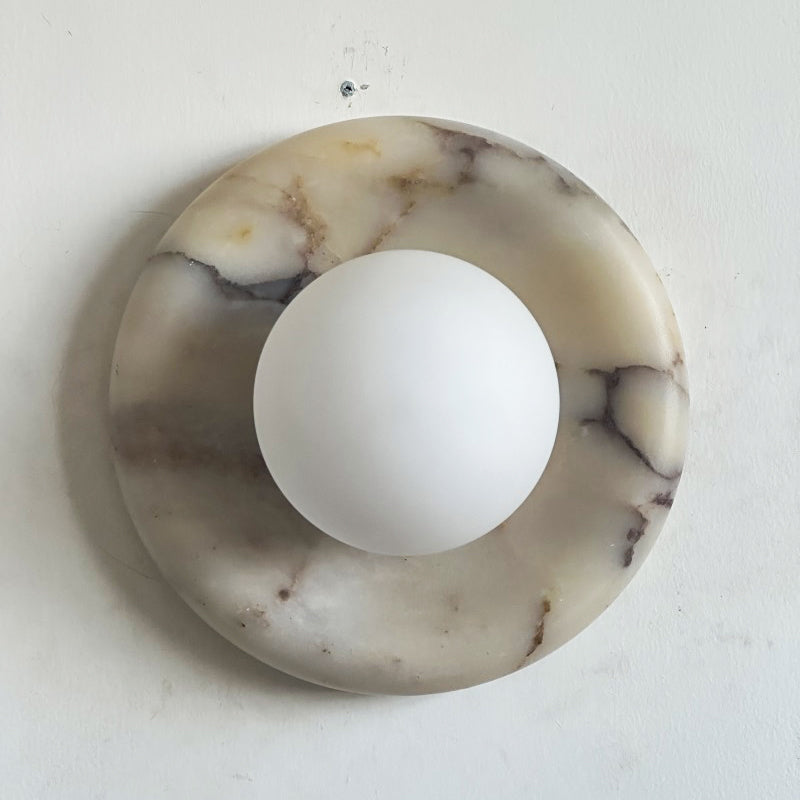 Orli Beige Marble Sconce