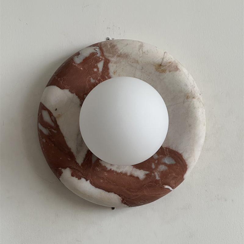 Orli Red Marble Sconce