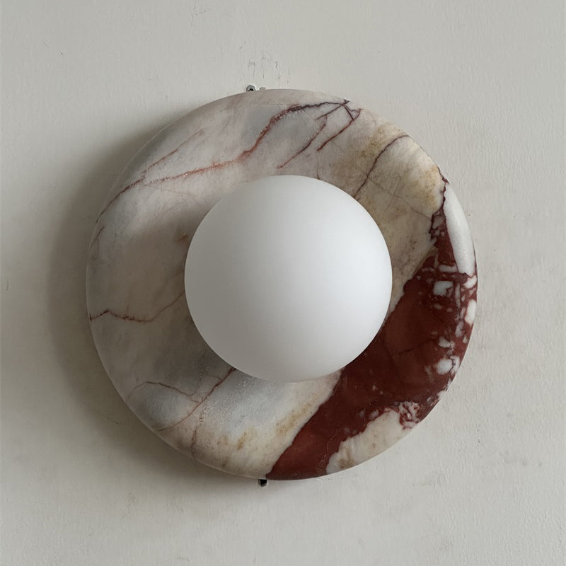 Orli Red Marble Sconce