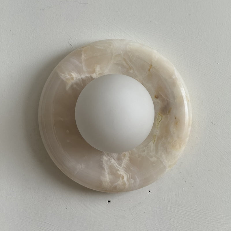 Orli White Onyx Sconce