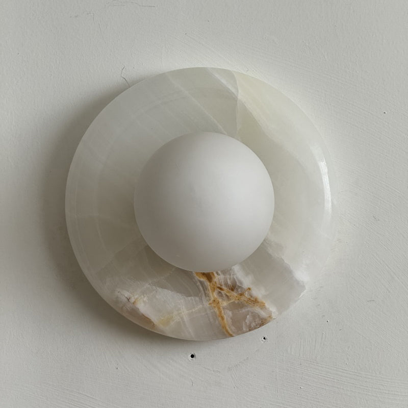 Orli White Onyx Sconce