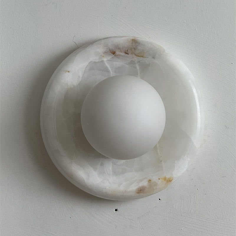 Orli White Onyx Sconce