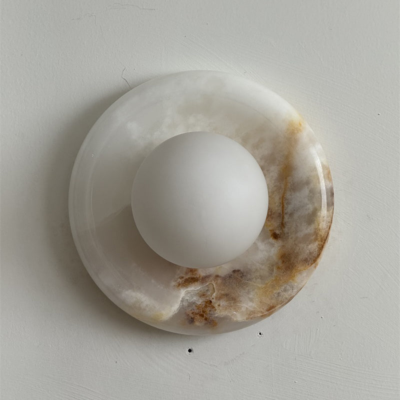 Orli White Onyx Sconce