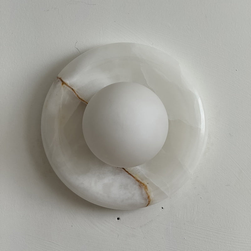 Orli White Onyx Sconce