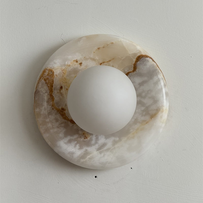 Orli White Onyx Sconce