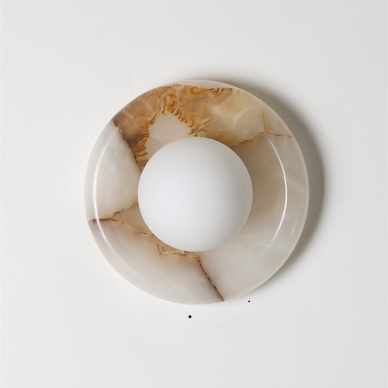 Orli White Onyx Sconce