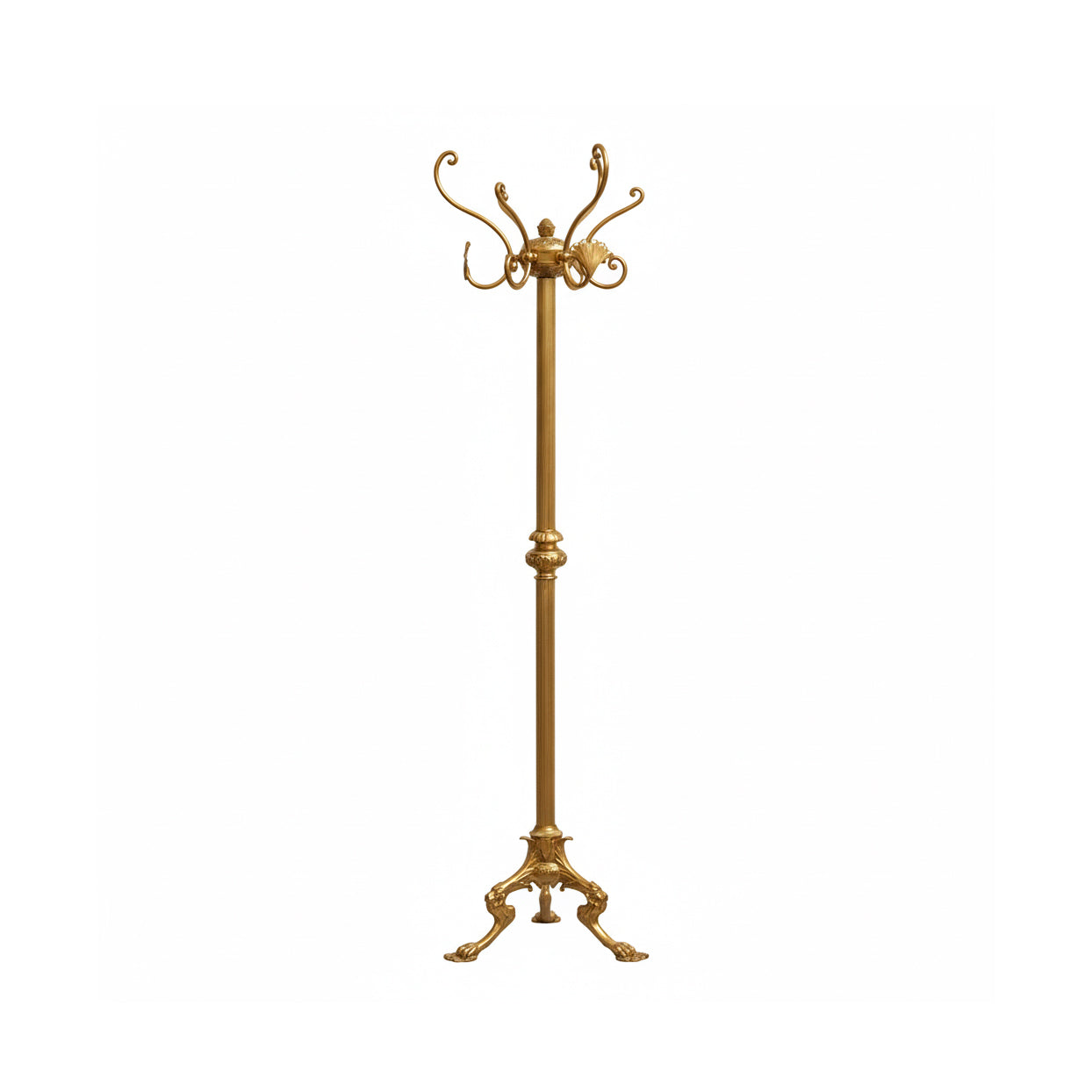 Baroque Brass Freestanding Coat Rack