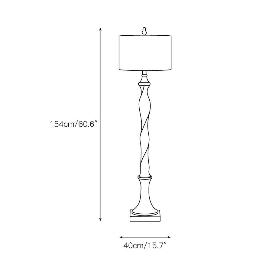 Bassett Leroy Floor Lamp – detail 3 — Dimension drawings 1