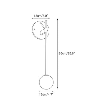 Bastion Alabaster Wall Lamp – detail 3 — Dimension drawings 1