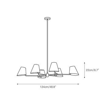 Witting Linear Chandelier – detail 3 — Dimension drawings 1