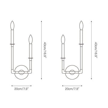 Bayview Wall Lamp – detail 5 — Dimension drawings 2