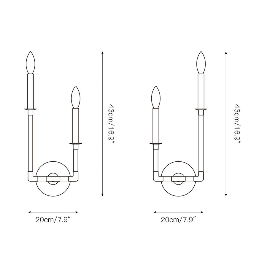 Bayview Wall Lamp – detail 5 — Dimension drawings 2