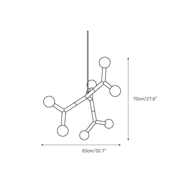 Bcaa Ball Chandelier – detail 3 — Dimension drawings 1