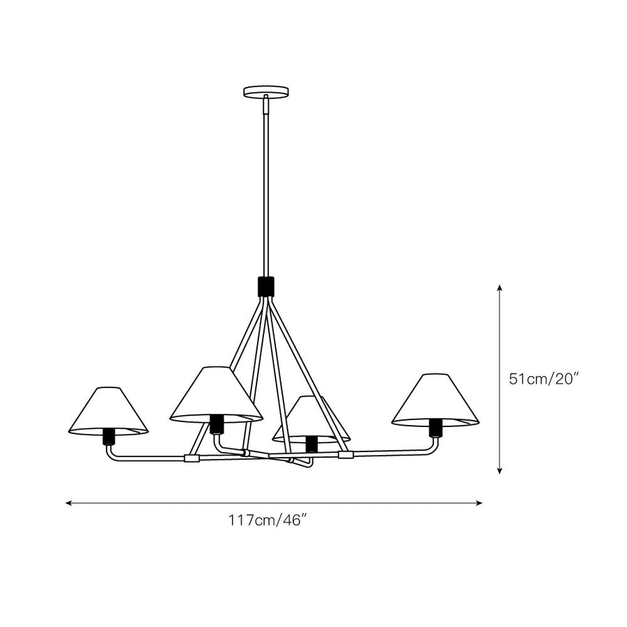 Beatrix Chandelier – detail 5 — Dimension drawings 3