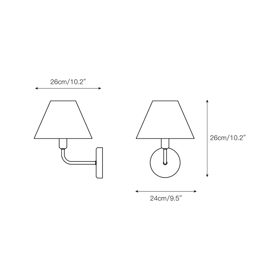 Gilda Wall Lamp – detail 3 — Dimension drawings 1