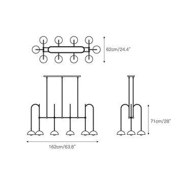 Beaubien Atelier Chandelier – detail 4 — Dimension drawings 2