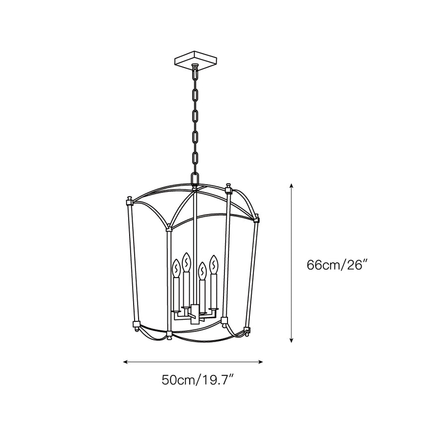 Beaux Lantern Pendant Lamp – detail 3 — Dimension drawings 1