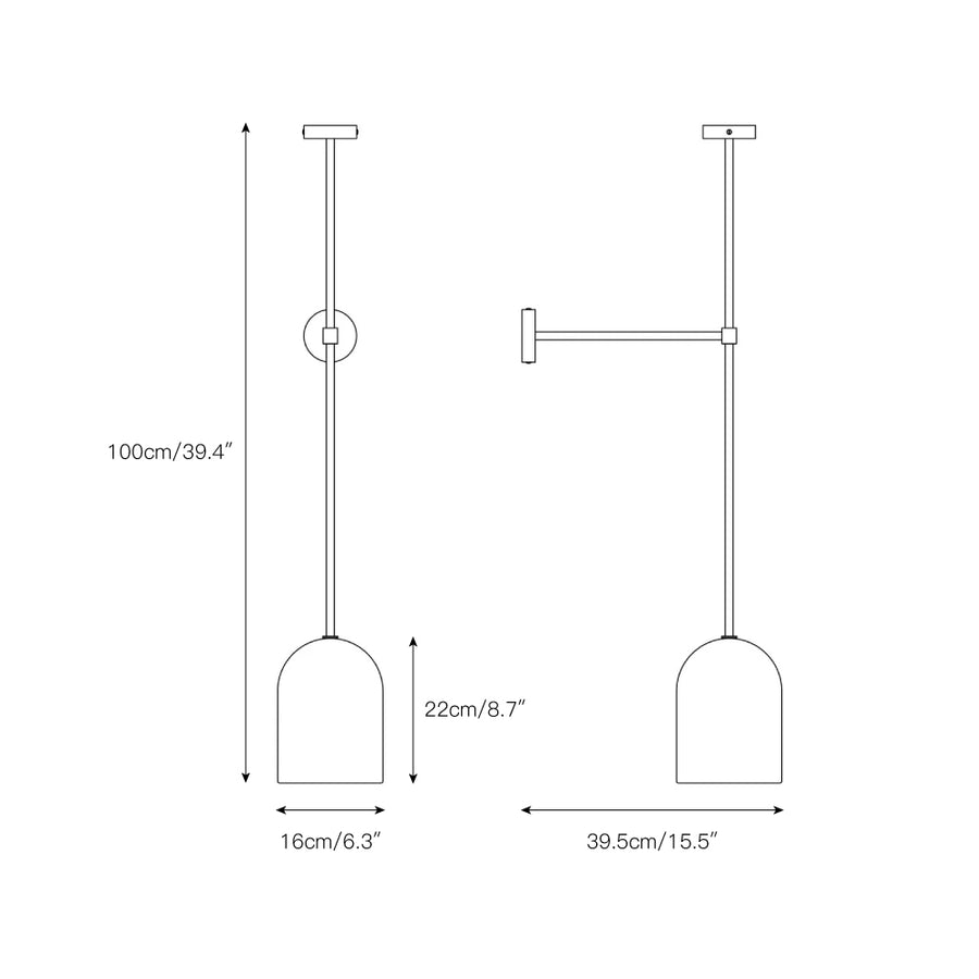 Equinox Alabaster Wall Sconce – detail 3 — Dimension drawings 1