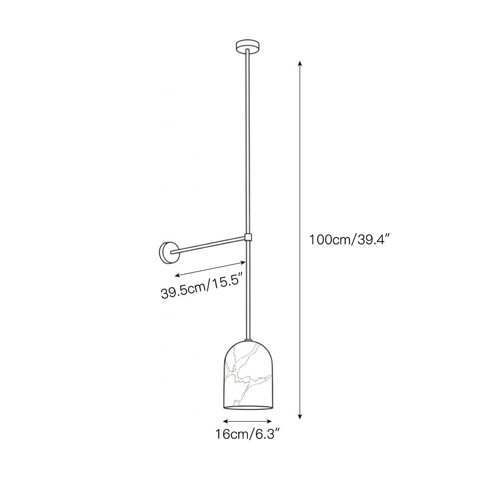 Belfry Arm Alabaster Sconce