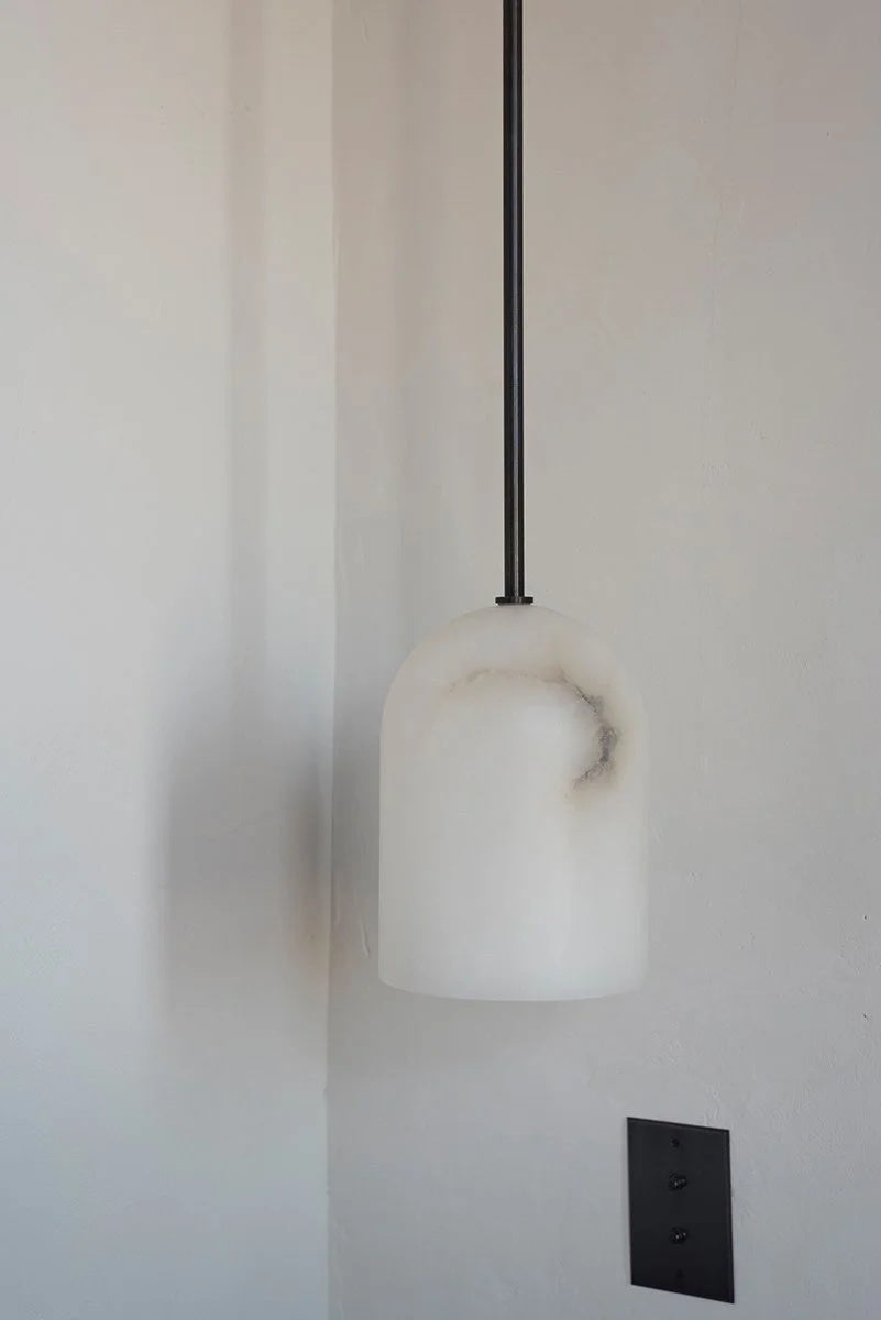 Belfry Arm Alabaster Pendant Lamp