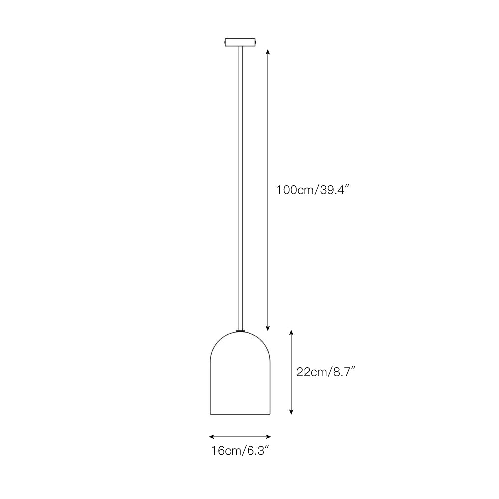 Belfry Arm Alabaster Pendant Lamp