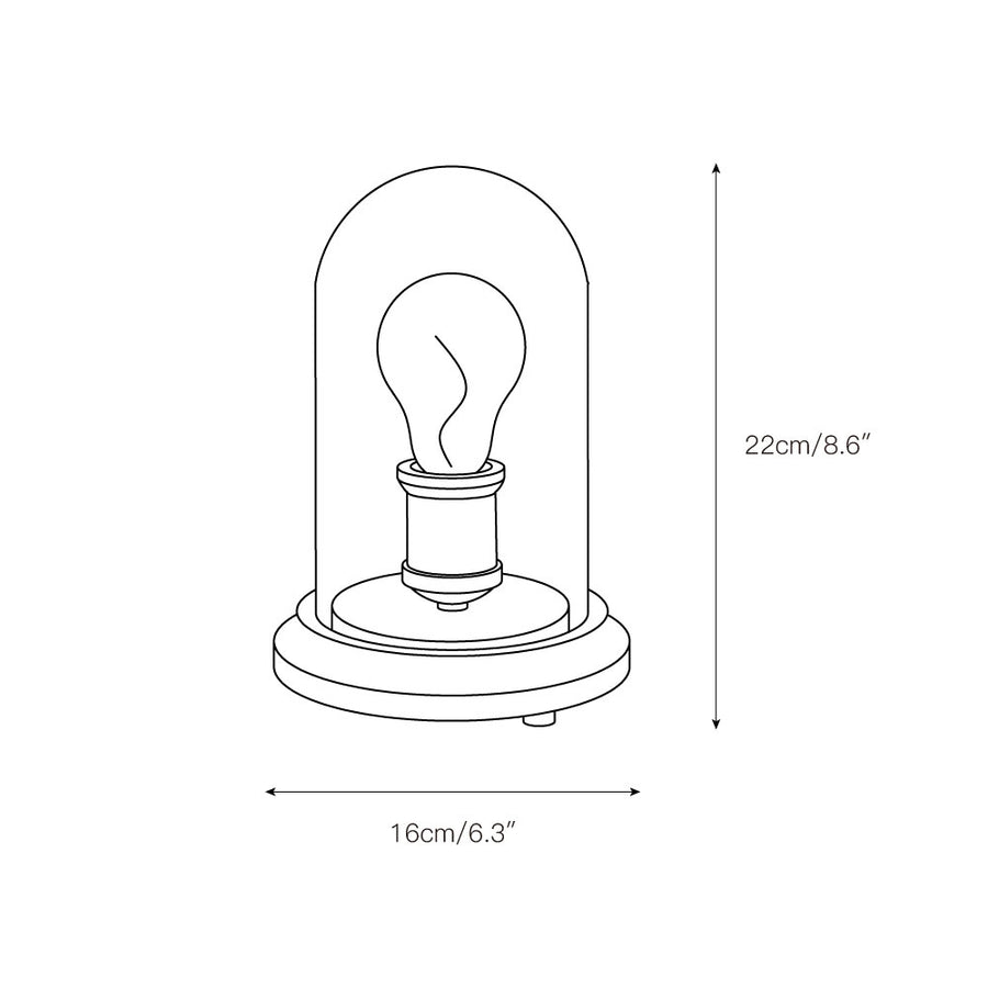 Bell Jar Table Lamp – detail 3 — Dimension drawings 1