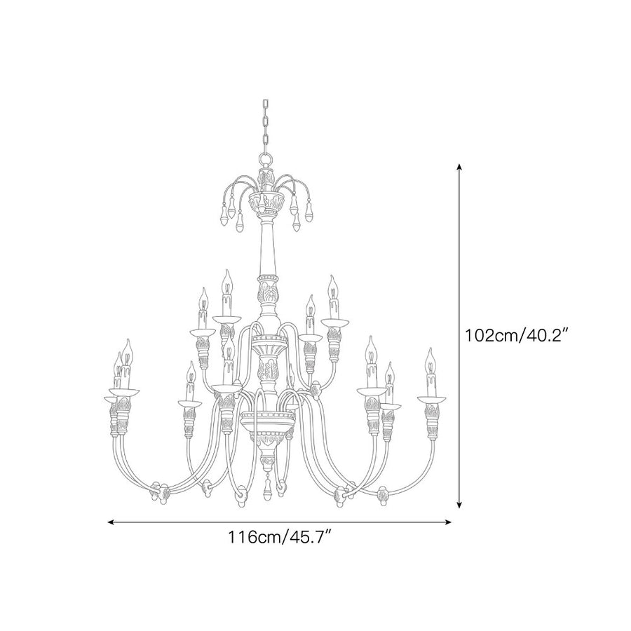 Bellamere Chandelier – detail 4 — Dimension drawings 2