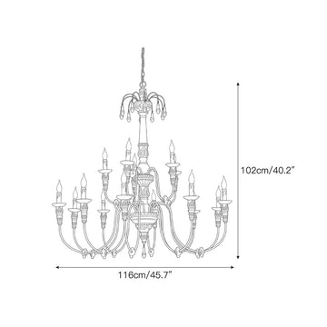 Bellamere Chandelier – detail 5 — Dimension drawings 3