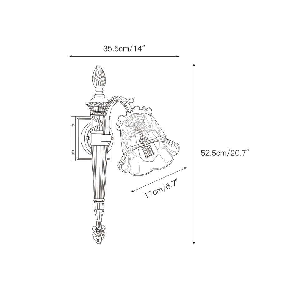 Benson Wall Lamp – detail 3 — Dimension drawings 1