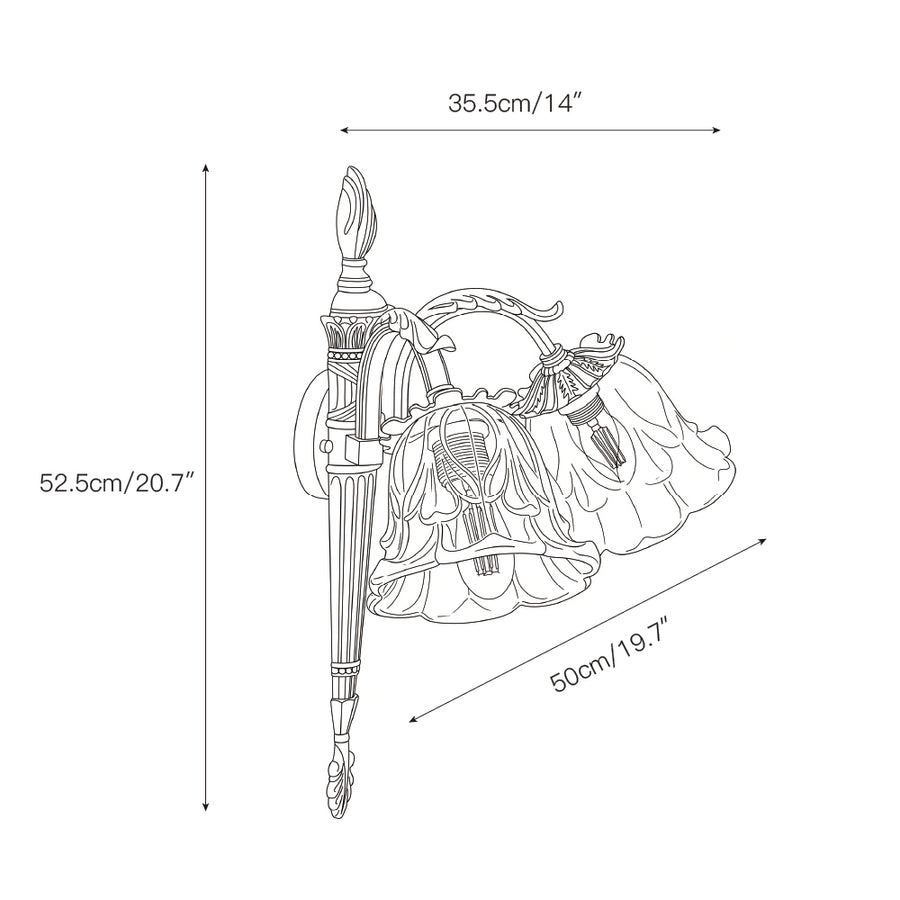 Benson Wall Lamp – detail 4 — Dimension drawings 2